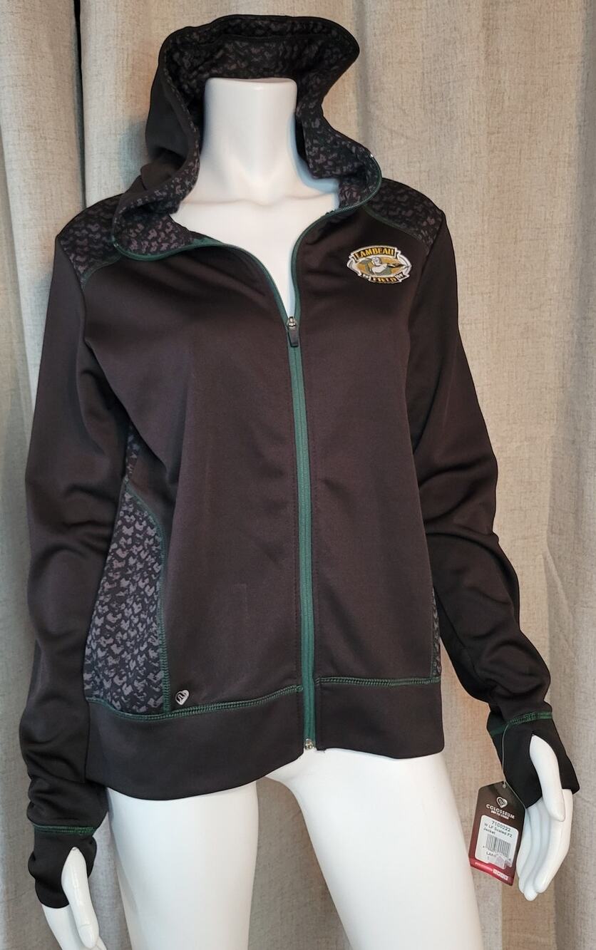 Colosseum Green Bay Packers Lambeau Field W LF Scaled FZ Fleece jacket Sz.L NEW